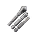 3 Pieces Woodworking Hex Blade Countersink Power Drill Bit Chamfer Oblique Hole Deburring