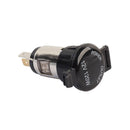 Universal Motorcycle Motorbike Cigarette Lighter With Waterproof Cap Black
