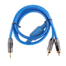 RCA Cable 3.5mm Male To 2-Male RCA Cable Splitter Audio RCA Male Cable 1m