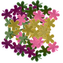 100 Pieces 14mm Flower Shape Metal Brads Paper Fasteners for Scrapbooking Crafts