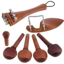 4/4 Violin Jujube Wood Set Tuning Pegs Tuners w/ Screws+Chinrest Replacement