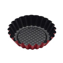 4'' Round Fluted Non Stick Flan Tin Dish Case Cake Baking Tray for Kitchen