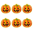 6pcs Pumpkin Shape Smile Leaves Disposable Paper Plates Halloween Children Birthday Carnival Party Tableware Supplies