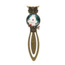 Antique Style White Rabbit Pattern Metal Clip Bookmark Marker Gift