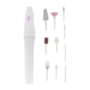 Electric Nail Drill Manicure & Pedicure Polish Tool Set: 9 Bits Heads for Buffing, Grooming, and Polishing of Nails at Home/Salon