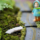 10x Decorative Miniature Resin Small Grey Road Step Footstep Micro Landscape
