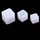 3 Sizes Silicone Mould DIY Cube Pendants Beads with Hole For Resin Casting Jewelry Making Crafts