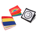 Set of 3 pieces Baby Soft Cloth Books, Early Visual Color Shapes Cognition Developmental for Toddler, Infants Right Brain Educational Toy
