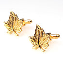 Fashion Men's Copper Plating Maple Leaf Cufflinks Cuff Links Wedding Party