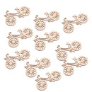 10 Pieces Blank Wooden Bicycle Embellishments Plain Unfinished MDF Cut Shapes 90 x 53mm for DIY Scrapbooking Card Making Wood Art Crafts Confetti Table Decor