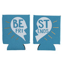 2pcs BEST FRIEND Chilling Beer Bottle Can Sleeve Cooler Party Favors for BFF
