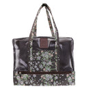 Womens Floral Waterproof Dry and Wet Clothes Beach Bag Tote Diaper Gym HandBag Tote Brown