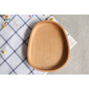 Wooden Serving Tray Dinner Plate Serving Tea Breakfast Beech Kitchen Platter Oval