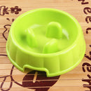 Pet Dog Puppy Supplies Eating Habits Improve Interactive Slow Feeder Anti-gulping Bowl Non Slip Food Maze -Green