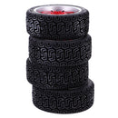 Pack of 4 Rubber Tyre Tyres Tires Wheel Rim Hex 12mm Fits for 1/10 RC Remote Controlled Racing Car 9087-8014