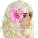 Women Girls Ladies Fashionable African Daisy Hair Flower Wedding Prom Beach Party Accessory Pink