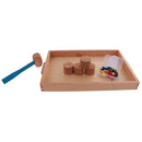 Wood Tray Montessori Daily Life Training Beating Nails for Kids Educational
