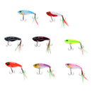 8Pcs/lot Fishing Baits VIB Vibration Metal Sinking Bass Hard Lures Swimbaits