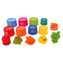 Magicdeal 1 Set of Bath Bathtub Toys Plastic Folding Stacking Baby Kids Developmental Bathing Toys Gift
