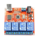 4-way 12V Relay Module Free Driver USB Control Switch PC Intelligent Control