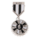 Uniform Medal KING Brooch Streampunk Gothic Brooches Badge Pin UK Style Royal Medal Pin Corsage