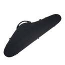 Triangular Violin Hard Case 4/4 Full Size Carbon Fiber, Built-in Hygrometer Frosted Black