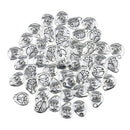 50 Pieces Vintage Tibetan Silver Peace Sign Jewelry Charms DIY Unique Necklace Bracelet Cellphone Pendant
