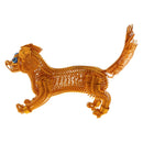 Metal Art Crafts Handmade Wire Dog Puppy Pet Model for Home Desk Office Ornaments Decor Hobby Toys Gifts - Gold
