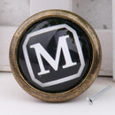 Vintage Cabinet Door Drawer Bin Dresser Handle Pull Knob Hardware Letter M