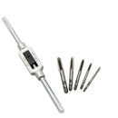 M3-M8 Adjustable Multifunction Hand Holder Screw Ratchet Tap Wrench Set of 6