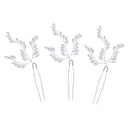 Pack of 3 Woman Bridal Bridesmaid Hair Pins Pearls Hairpins Bobby Pins Headdress