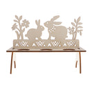Vintage Style Wooden Rabbit Bunny Egg Holder Shelves Happy Easter Home Kitchen Accessories