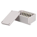 Waterproof Dustproof IP66 ABS Plastic Junction Box Universal Electric Project Enclosure Pale Gray 6-Position Terminal Box 83x54x40mm