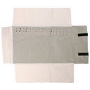 Black Grey Portable Roll Storage Bag Flannelette Necklace Holder Display