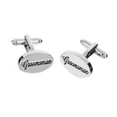 Groomsman Wedding Gifts Shirt Cufflinks Oval Silver Cuff Links Accessories