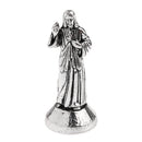Mini Jesus Christ Statue Alloy Home Decoration Ornament Holy Religious Figurine 1.96'', Silver
