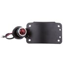 1" Vertical License Plate Bracket Black Brake Tail Light for Motorcycle ATV