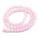 6mm Round Shaped Jade Strand Beads Jewelry Making Findings DIY Accessories 15.5 Inch Light Pink