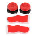 Silicone L2 R2 Triggers Extenders Button Replacement Part & Analog Control Thumbstick Grip Cap Cover for Sony PS4 PlayStation 4 Controller Red