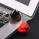 8GB Jewelry Crystal USB2.0 Flash Drive Memory U Disk For PC Laptop Necklace