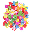 100 Pieces Wood Handmade Colorful 2 Holes Wooden Buttons Sewing Scrapbooking DIY