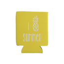 Hawaiian Beach Tropical Pineapple Summer Tin Can Cooler Sleeve Party Favor