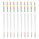 10pcs Plastic Fishing Sliding Floats Drift Tube Long Float Slips Fishing Indicator with Great Buoyancy