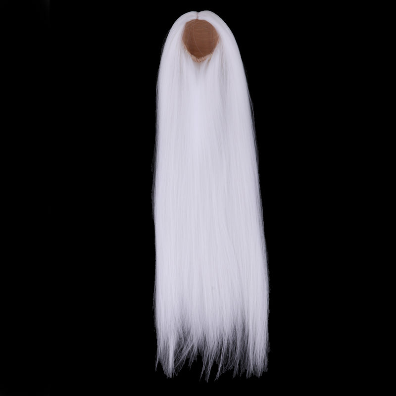 1/3 Male BJD Long Straight Hair Wig for Normal 70cm Uncle Dolls DIY Accessories White