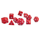 10pcs/Set TRPG Games Dungeons & Dragons D4-D30 Multi-Sided Dice Red