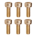 6pcs Electric Guitar Tremolo Bridge Locked String Saddles Screws Parts Gold