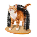 Multi-purpose Pet Cat Arch Groomer Massager Brush with Scratching Board Pad