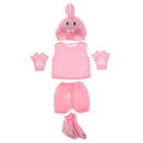 Kids Animal Costume Set Rabbit Hat Top Shorts Gloves Shoes Party Halloween