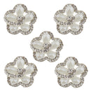 5 Pieces Pearl+ Rhinestone Decorative Button Sewing Buttons Craft 18x18mm