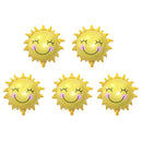 5 Pieces Funny Smiling Sunshine Sun Foil Balloons Wedding Birthday Party Decorations